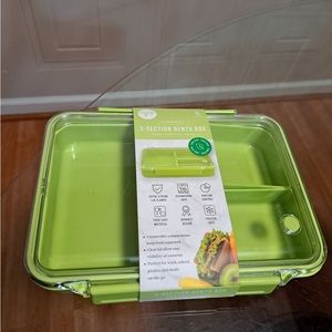 Core Everyday 3 Section Bento Box Extra Strong Lid Clamps, Dishwasher Sa…